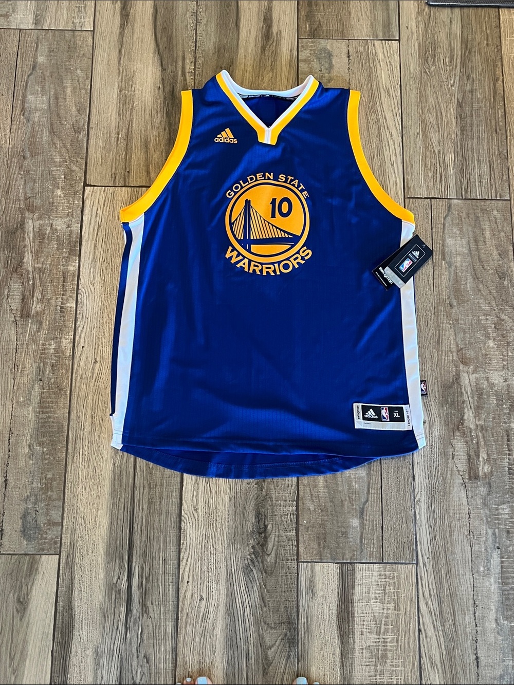 adidas Golden State Warriors Blue & Yellow Kids Basketball Jersey